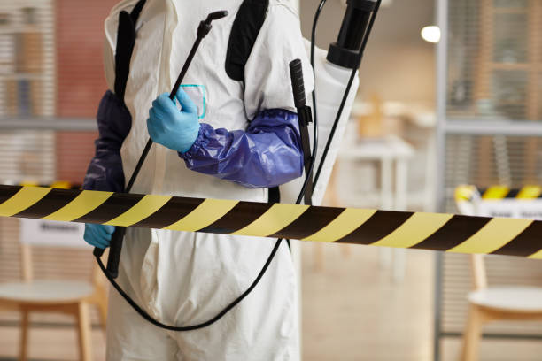 Professional Biohazard Cleanup technician working in Longbranch, WA